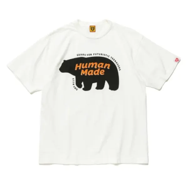 Human Made Bear Logo White T-Shirt - 1