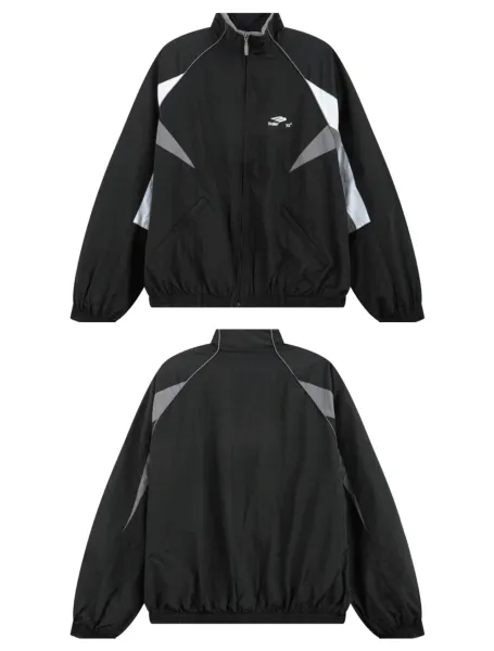 Design Bai'er YA Windbreaker Jacket Black / Gray Outerwear.windbreaker - 1