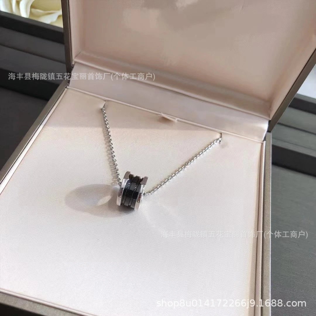 Bvlgari B.zero1 Necklace Black and Silver Jewelry