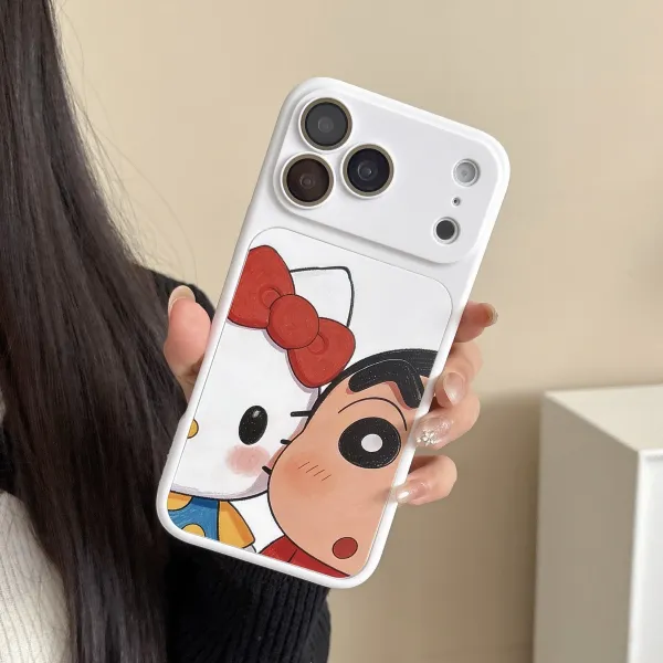 Hello Kitty x Crayon Shin-chan Phone Case White - 3