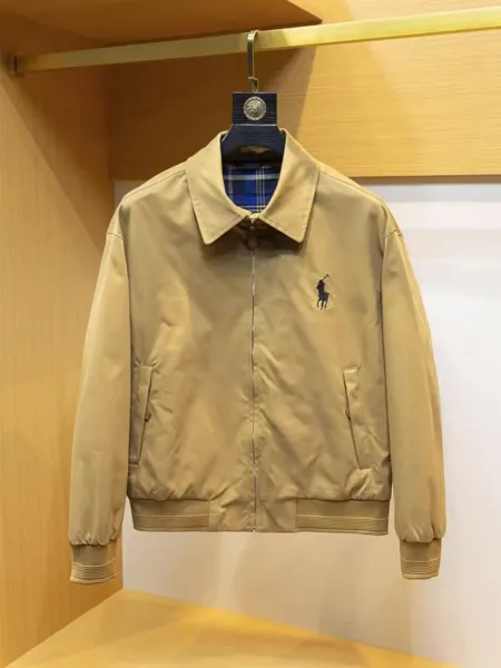 Polo Ralph Lauren Classic Cotton Twill Jacket Beige Outerwear - 1