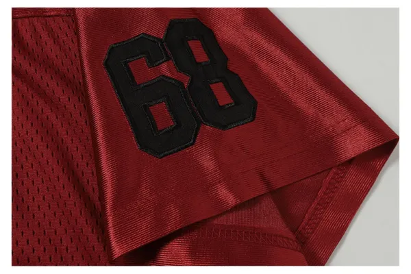Design GLFS 68 MADEGPSR Red Mesh Football Jersey - 9