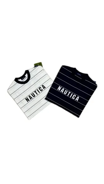 Design Nautica Striped Ringer T-Shirt White T-Shirts - 4