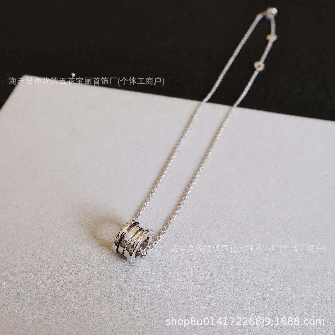 Design Bangle-Style Pendant Silver Necklace Jewelry