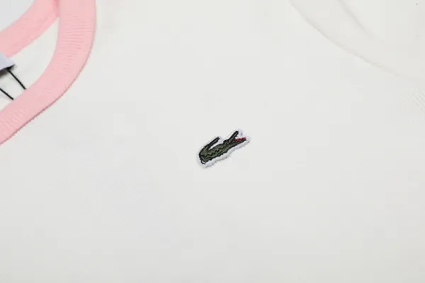 Lacoste Ringer T-Shirt White with Black Trim - 5