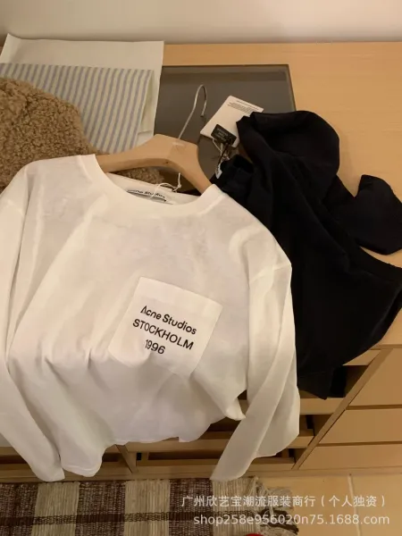 Acne Studios Stockholm 1996 Pocket Long-Sleeve T-Shirt Black - 16