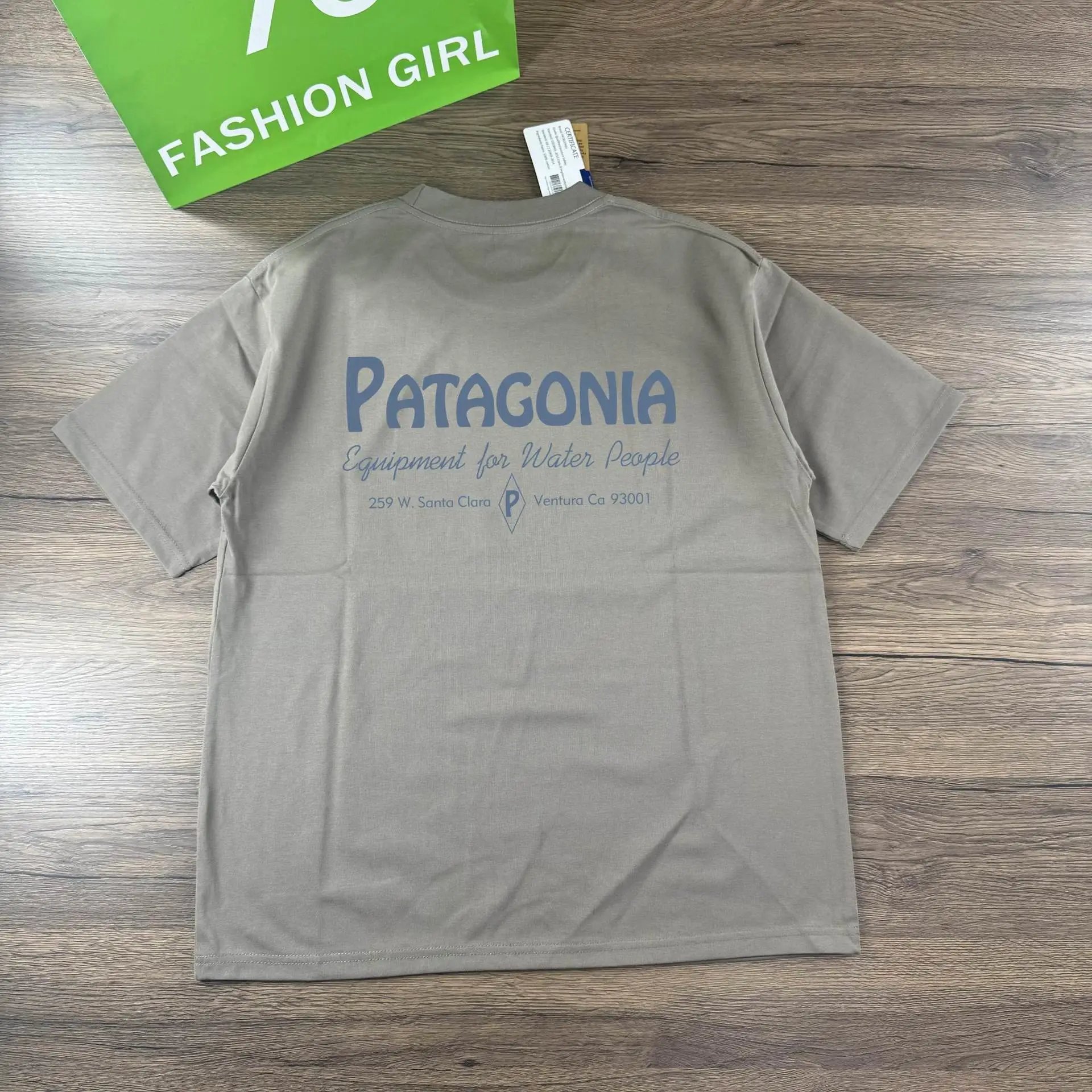 Patagonia Equipment for Water People T-Shirt Olive Green - 9