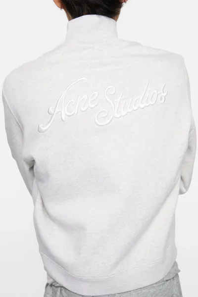 Acne Studios Script Logo Zip-Up Jacket Navy Outerwear - 20