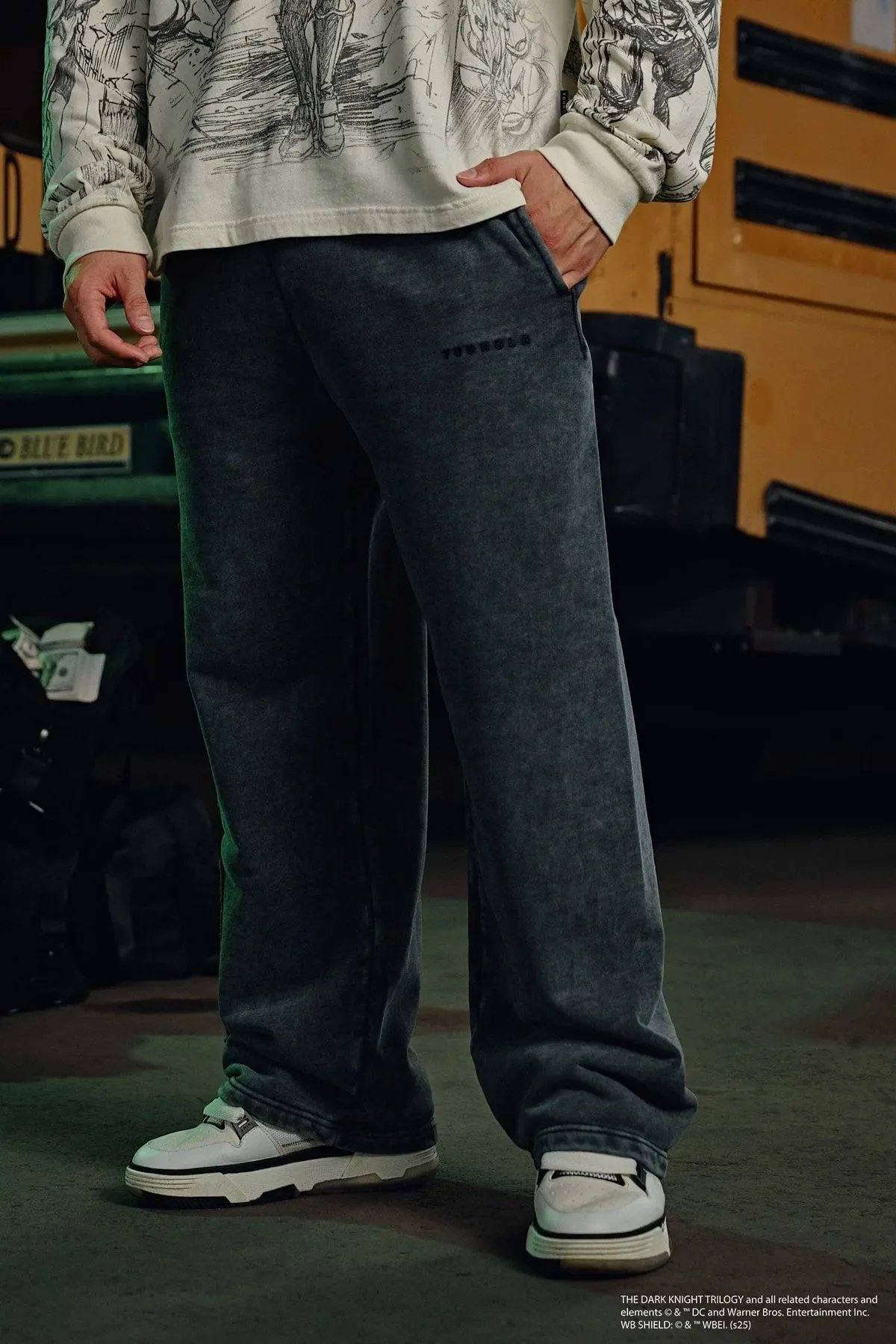 Design YOUNGLA Distressed Batwing Sweatpants Gray Sweatpants - 4