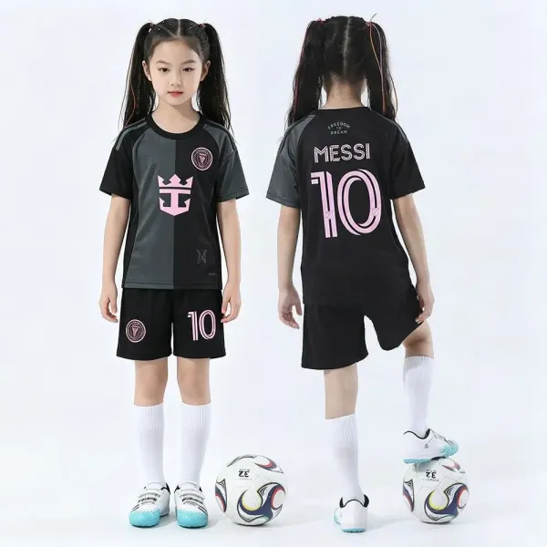 Inter Miami CF Messi 10 Black Pink Soccer Jersey Set - 1