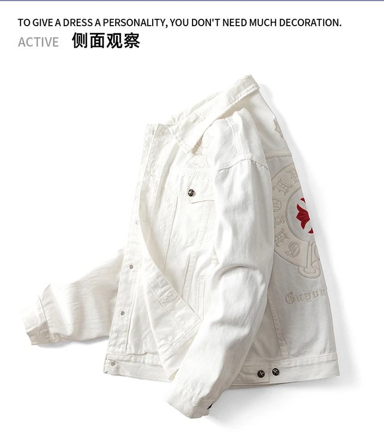 Chrome Hearts Black Embroidered Cross Denim Jacket - 4