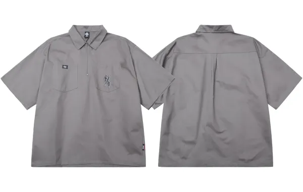 Hellstar Studio Half-Zip Work Shirt Black - 7