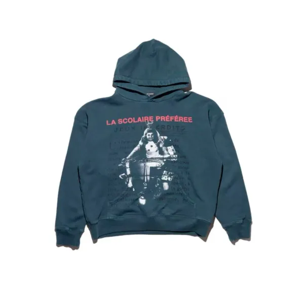 Comme des Garçons Play x La Scolaire Préférée Graphic Hoodie Navy - 1