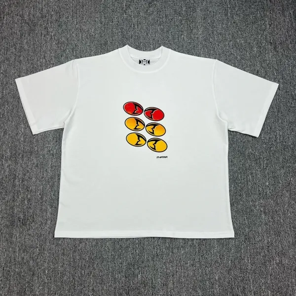 Design Six Circles Graphic White T-Shirt - 1