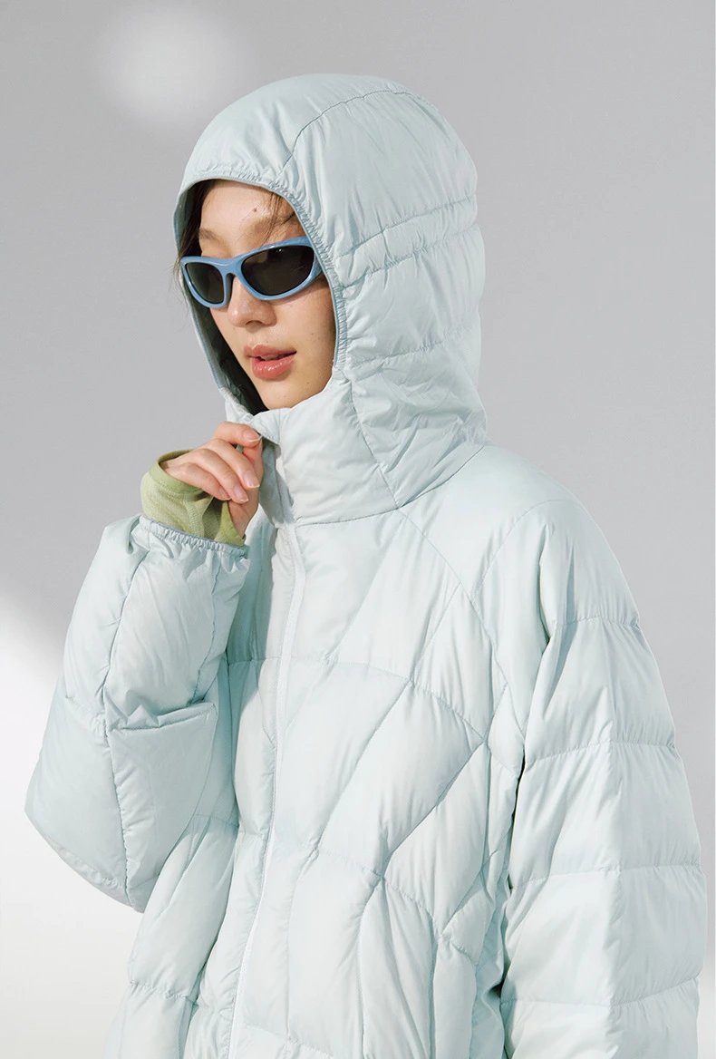 Design Quilted Hooded Puffer Jacket Black Down Jacket - 28