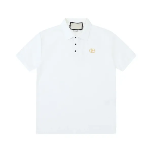 Gucci GG Embroidered Polo White Tops Polo - 1