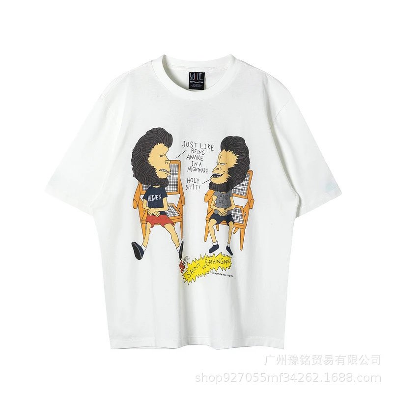 Design Saint Graphic Print Oversized T-Shirt Charcoal - 7