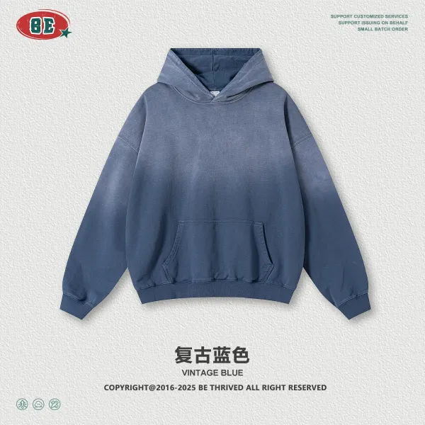 Design BE Thrived Vintage Blue Hoodie - 1