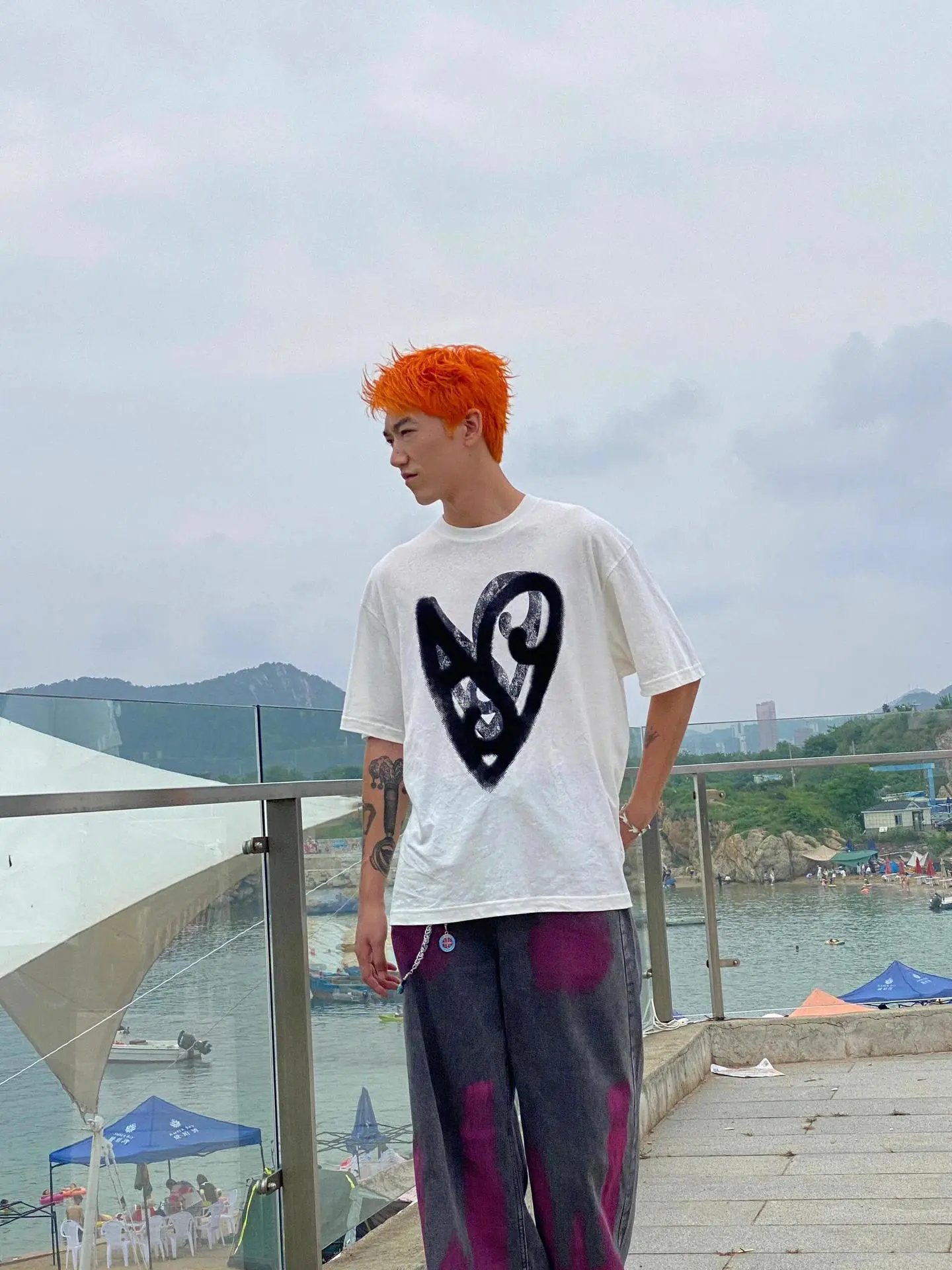 Acne Studios Embroidered Logo T-Shirt Charcoal Gray T-Shirt - 33