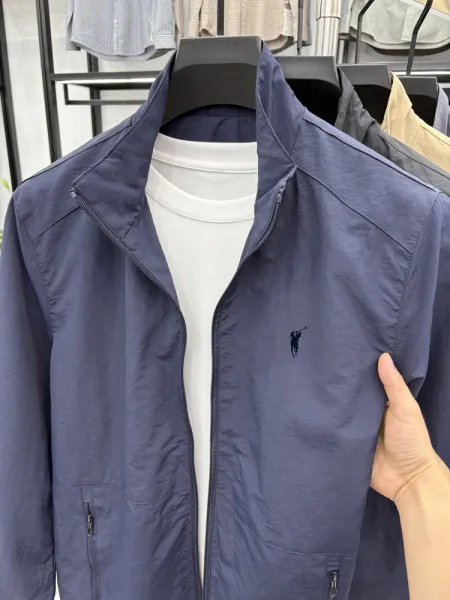 Design Fleece-Lined Windbreaker Gray Jacket Outerwear - 22