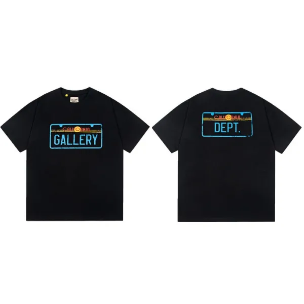 Gallery Dept License Plate Graphic T-Shirt Black - 1