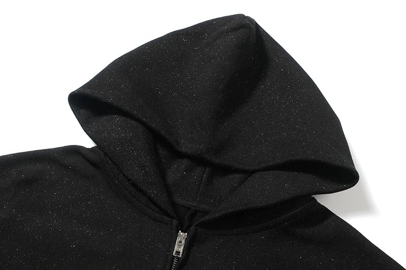 Design Oversized Zip-Up Hoodie Black - 13