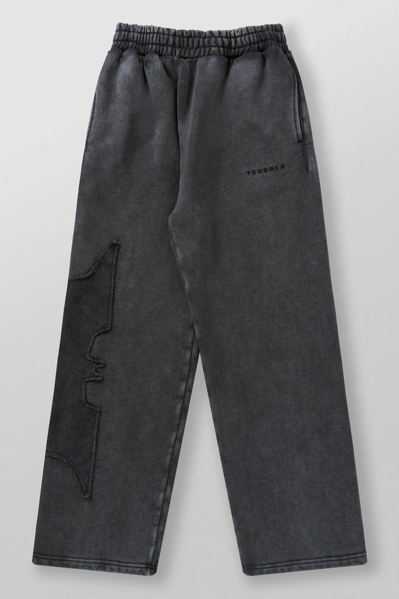 Design YOUNGLA Distressed Batwing Sweatpants Gray Sweatpants - 10