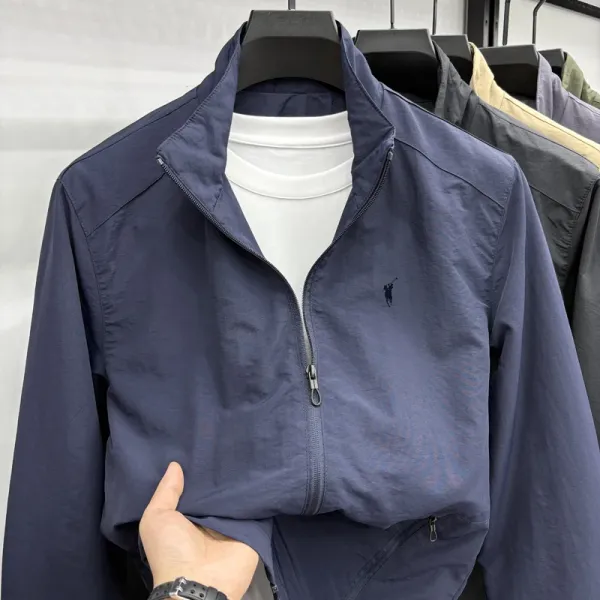 Polo Ralph Lauren Lightweight Zip-Up Windbreaker Navy Jacket Outerwear.windbreaker - 1