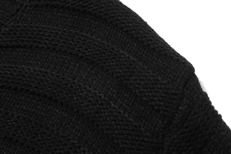 Design Distressed Knit Cardigan Black Outerwear.cardigan - 5