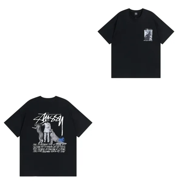 Stussy Graphic Print Black T-Shirt - 1