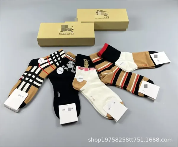 Burberry Classic Check and Logo Socks Set Multicolor Socks - 5