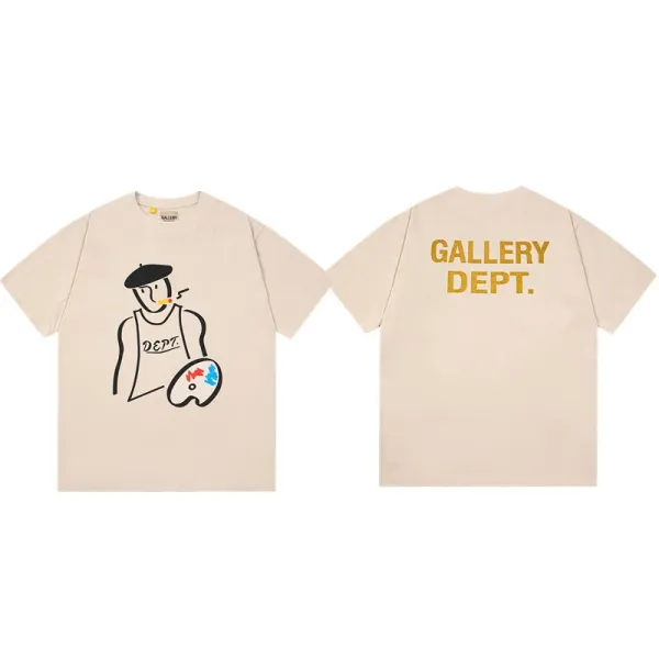 Gallery Dept Artist Illustration Beige T-Shirt - 1