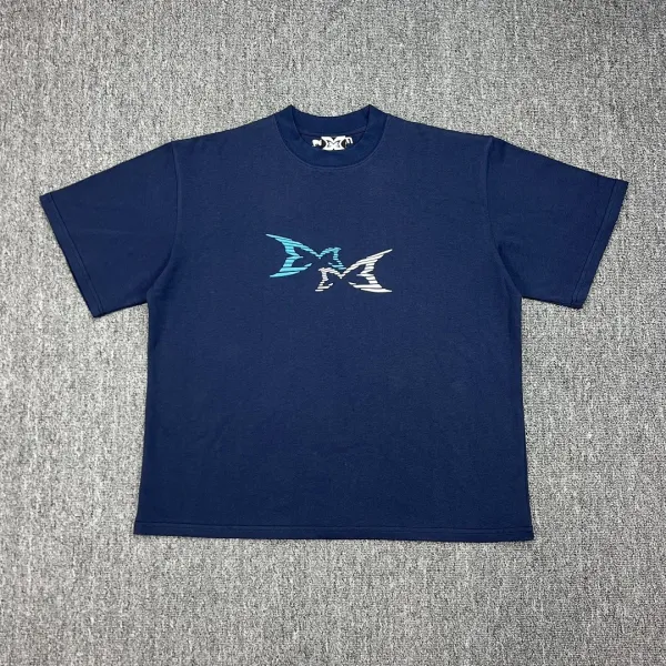 Design Stylized 'MX' Graphic T-Shirt Navy - 1
