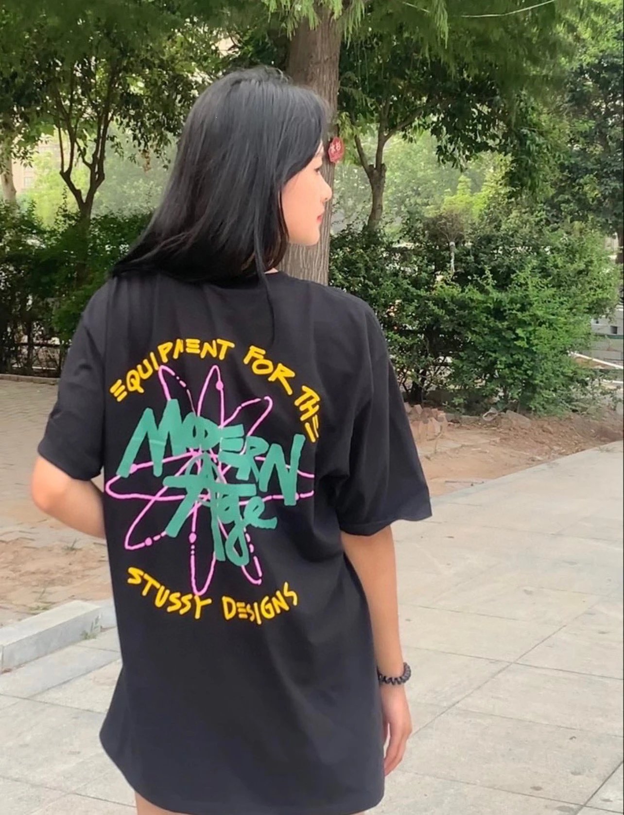 Design Spray Can S Logo Lime Green T-Shirt - 14