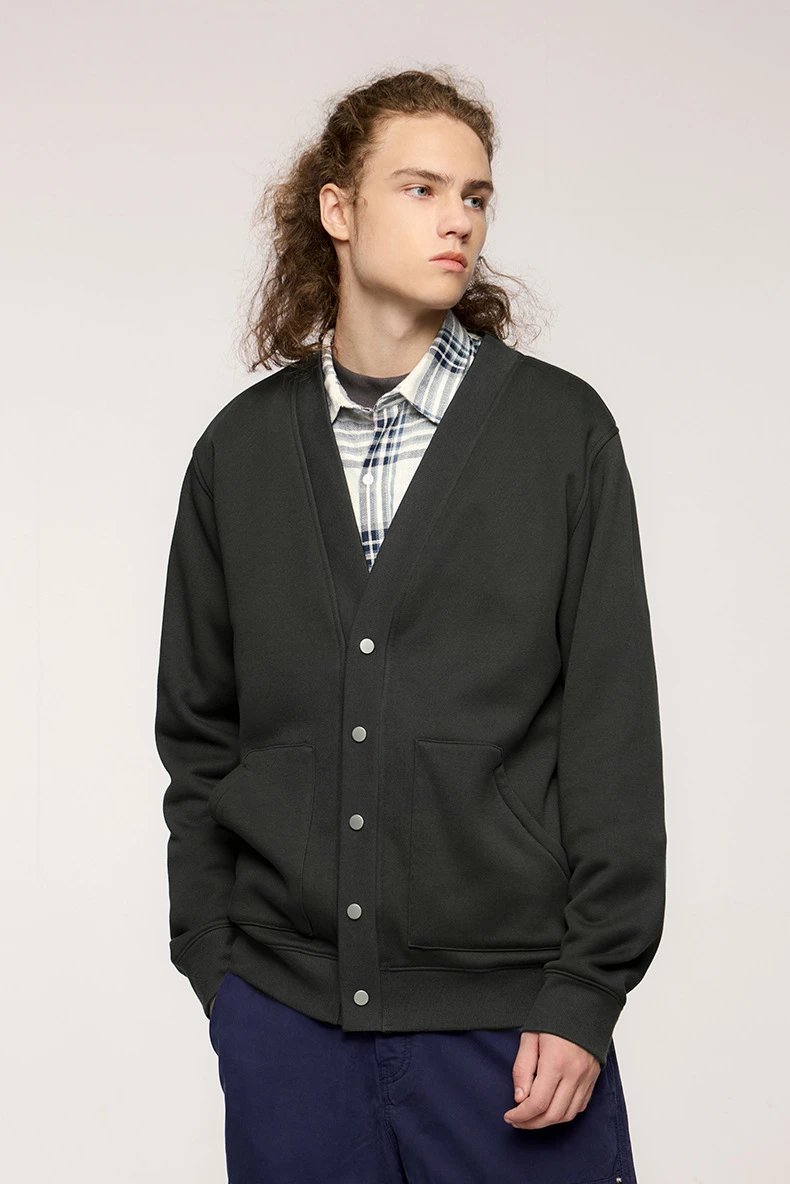 Design LOG V-Neck Cardigan Black Outerwear Outerwear.cardigan - 30