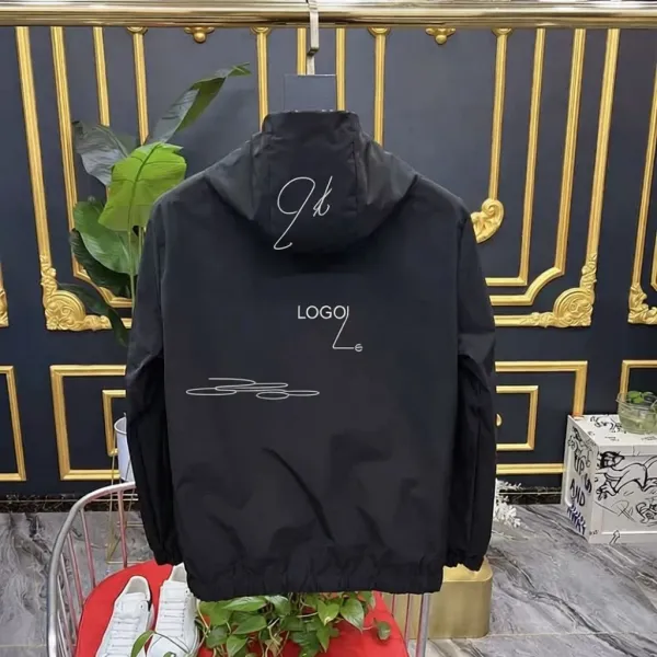 Louis Vuitton Monogram Damier Hooded Windbreaker Black Outerwear - 3