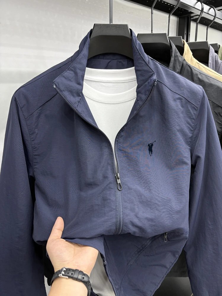 Design Fleece-Lined Windbreaker Gray Jacket Outerwear - 23