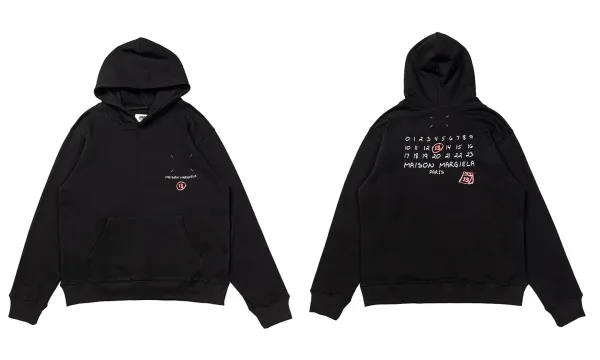 Maison Margiela Calendar Hoodie Black - 1