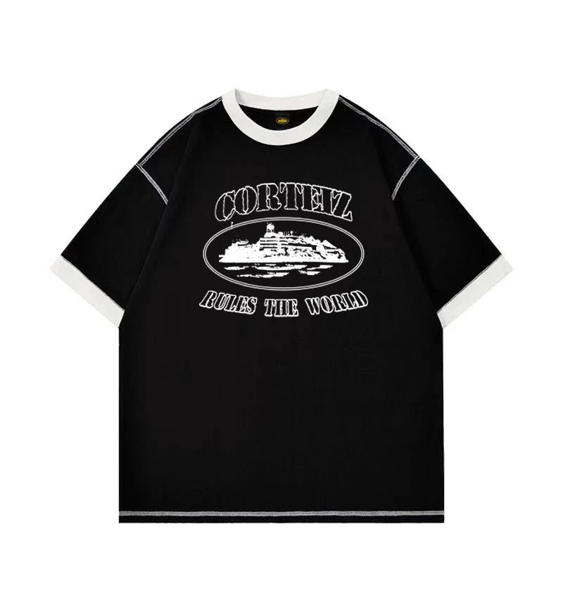 Corteiz Rules The World Ringer T-Shirt Gray - 3