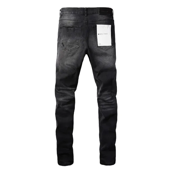 Design Abstract Paint Splatter Washed Denim Jeans - 42