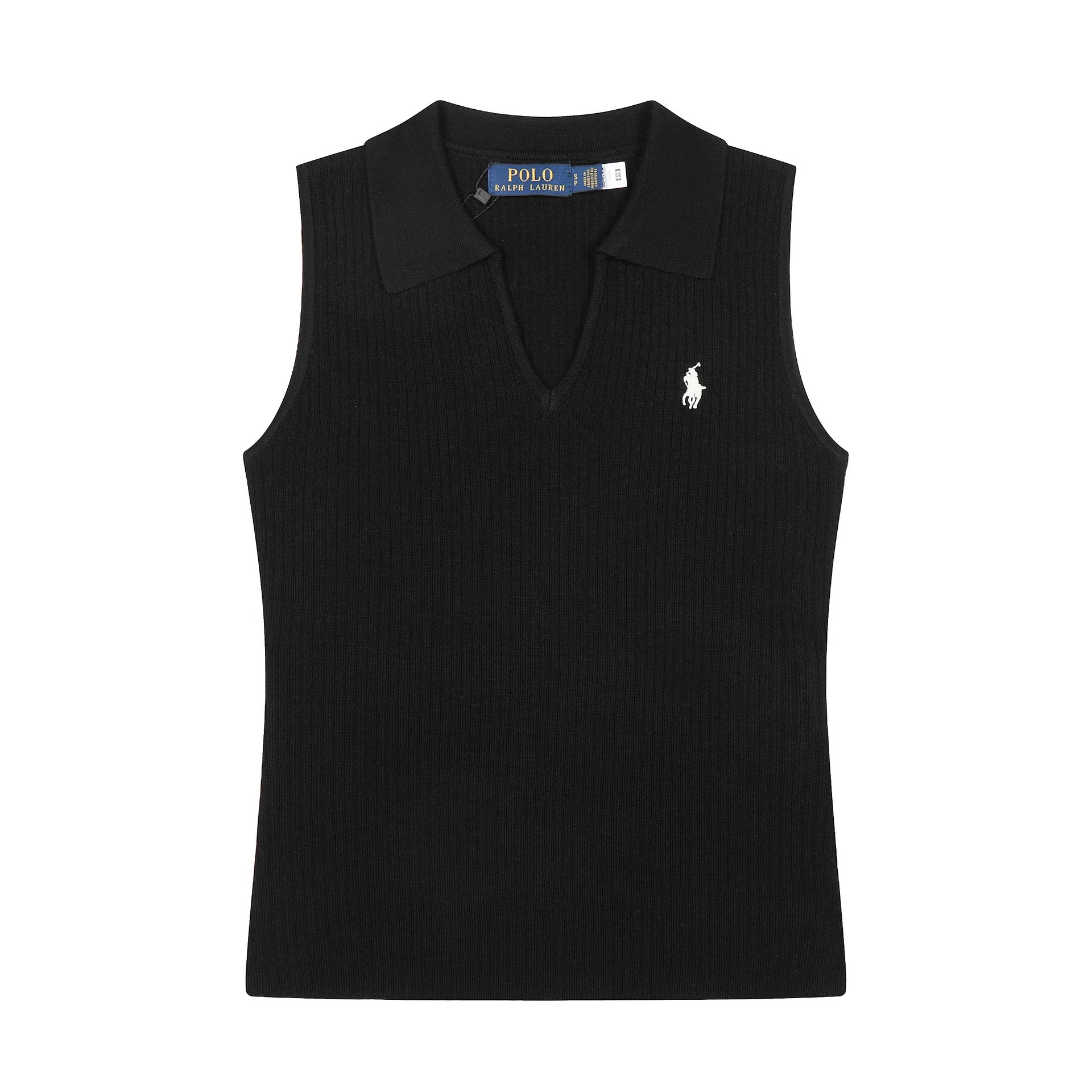 Polo Ralph Lauren Ribbed Knit Sleeveless Polo in Lavender Tops.polo - 7