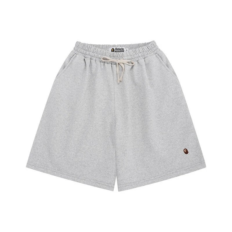 A Bathing Ape Classic Logo Embroidered Black Shorts - 5