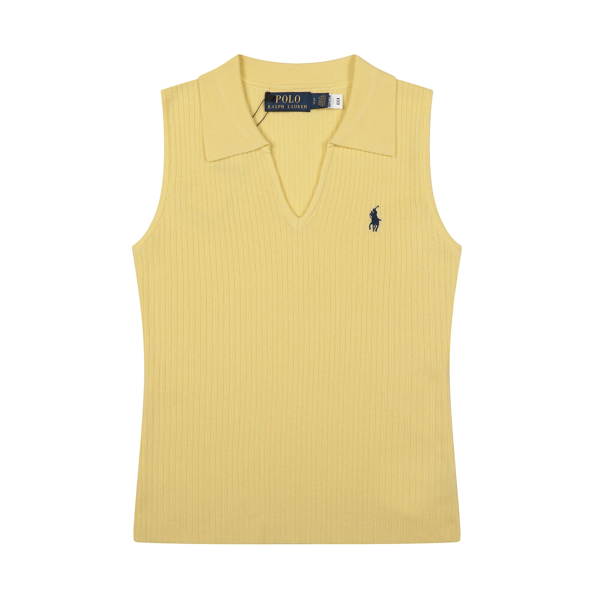 Polo Ralph Lauren Ribbed Knit Sleeveless Polo in Lavender Tops.polo - 13