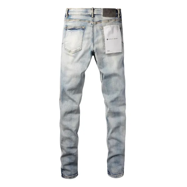 Design Abstract Paint Splatter Washed Denim Jeans - 32