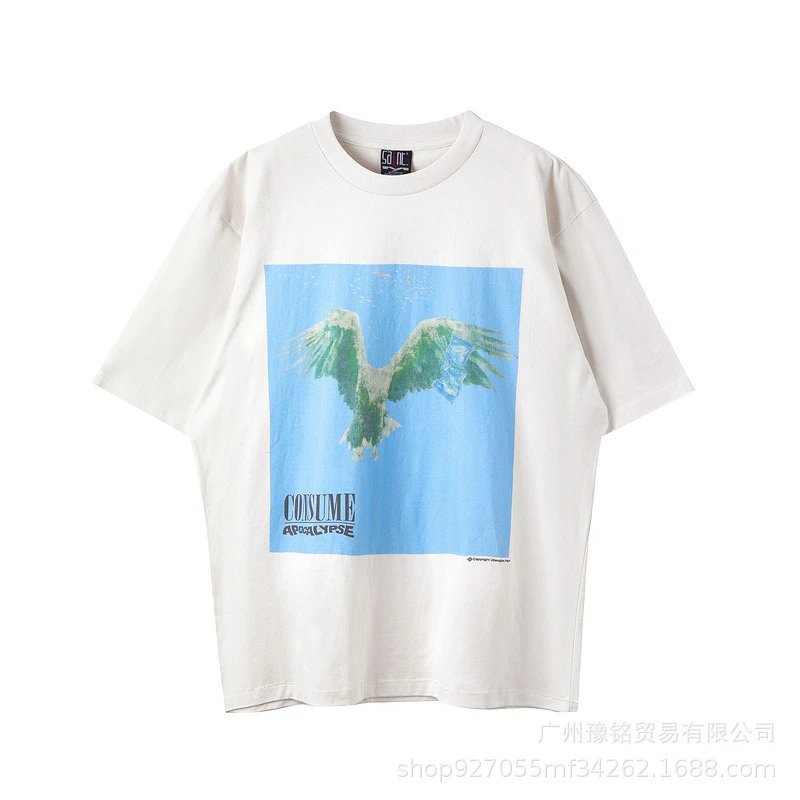 Design Saint Graphic Print Oversized T-Shirt Charcoal - 27