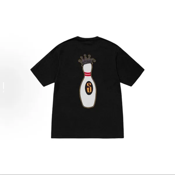 Supreme Bowling Pin Crown Black T-Shirt - 1