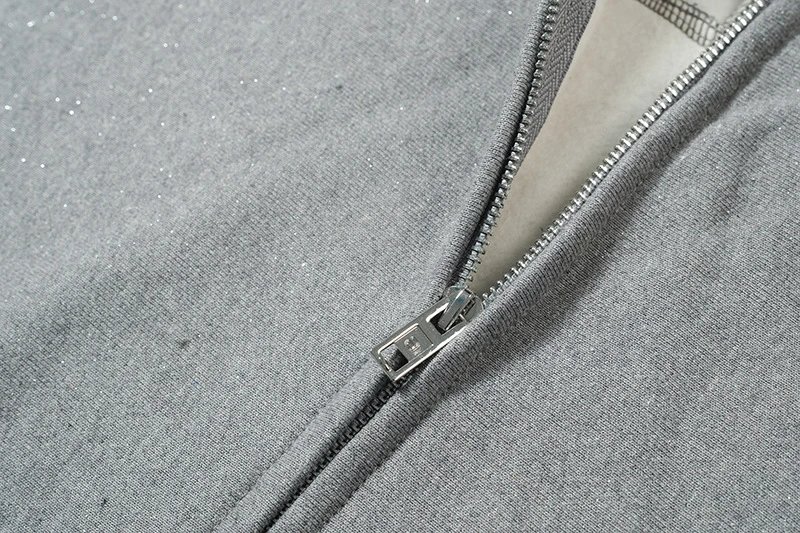 Design Oversized Zip-Up Hoodie Black - 4