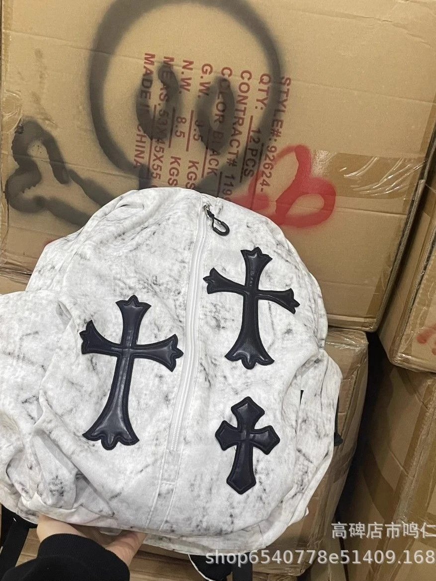 Chrome Hearts Marble Cross Print Backpack - 3
