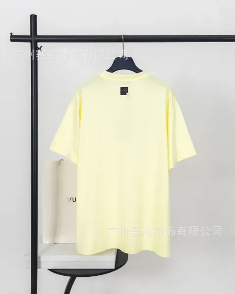 Design Oversized Crewneck T-Shirt Pale Yellow T-Shirt - 1