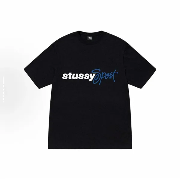Stussy Sport Logo Black T-Shirt - 1